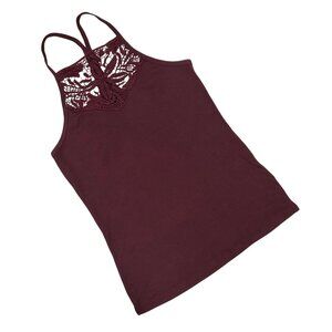 Aeropostale Maroon Seriously Soft Perfect Lace Cami